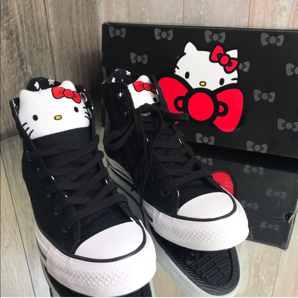 Converse & Hello Kitty Ctas HI Black Kid’s - Picture 2 of 8